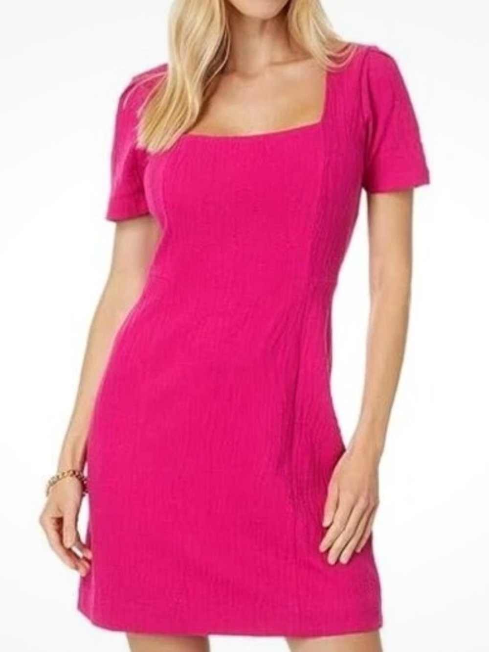 Lilly Pulitzer Pink Brinley Stretch Shift Dress Pink Jacquard Size XL,  New NWOT